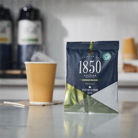 1850 Ground Pioneer Blend Decaf Coffee - Medium - 2.5 oz - Decaffeinated - 24 / Carton