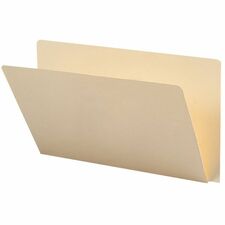 Smead Straight Tab Cut Legal Recycled End Tab File Folder - 8 1/2" x 14" - 14 pt. - 1 Plys - Manila - Manila - 10% Recycled - 100 / Box