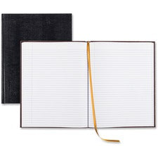 Rediform Large Executive Hardbound Notebook - Letter - 150 Sheets - Sewn - Ruled Margin - 18 lb Basis Weight - Letter - 8 1/2" x 11" Sheet Size - White Paper - Blue Textured Cover - Hard Cover - Recycled - 1 Each
