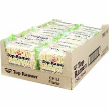 NISSIN FOODS Top Ramen Chili Flavor: Spicy Instant Noodles - 24/Carton - Snacks
