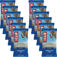 Clif Bar Chocolate Chip Energy Bars - Individually Wrapped - 12 - Snacks