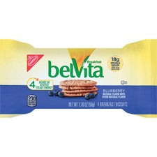belVita Blueberry Breakfast Biscuits - Individually Wrapped 1.76 oz - 8/Box - Snacks