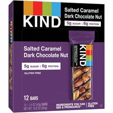 KIND Salted Caramel Dark Chocolate Nut Bars - Gluten-Free Snack - Snacks