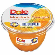 Dole Mandarin Oranges Fruit Cups: Refreshing Orange Snack - 7 oz - 12/Carton - Snacks