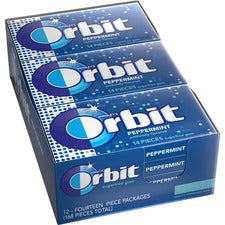 Orbit Peppermint Sugarfree Gum: 12 Packs Individually Wrapped - Sweets