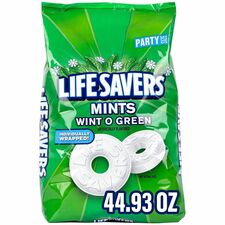 Green Rabbit Life Savers Wint-O-Green Mints - Wintermint - 2.81 lb - 1 / Carton - Sweets