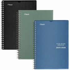 Five Star Student Academic Planner Small 8.5’’ x 5.5’’ Jul–Jun Weekly & Monthly Double-Page Layout Wire-Bound