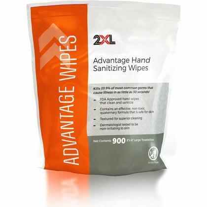 2XL Advantage Sanitizing Wipes: 6x8 White 900ct - 1 Roll - Skin Care Dispensers & Refills