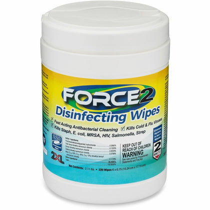 2XL FORCE2 Disinfecting Wipes: Fast-Acting Non-Toxic Solution - Disinfectants