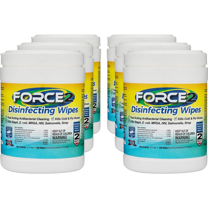 2XL FORCE2 Disinfecting Wipes: Fast-Acting Non-Toxic Solution - Disinfectants
