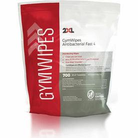 2XL GymWipes Antibacterial Towelettes Bucket Refill - 6’’ x 8’’ - White - 700 Per Bag - 1 Each - Cleaning Wipes