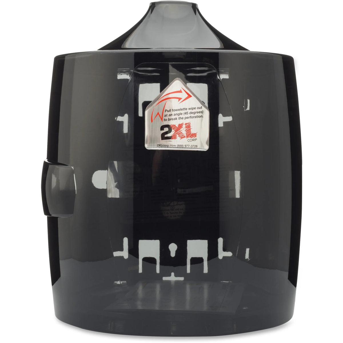 2XL GymWipes Touchless Dispenser - 1 x Roll - 11’’ Height 13.5’’ Width Depth - Plastic - Smoke Gray - Touch-free Hinged