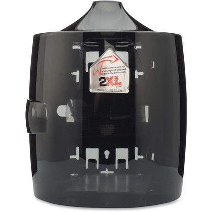 2XL GymWipes Touchless Dispenser - 1 x Roll - 11’’ Height 13.5’’ Width Depth - Plastic - Smoke Gray - Touch-free Hinged