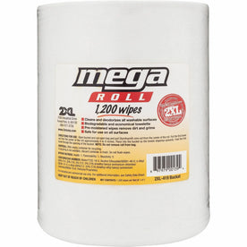 2XL Mega Roll Wipes Refill: White 8x8 - 1200 Rolls 1200/roll - Cleaning