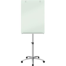 Quartet Infinity Mobile Easel with Glass Dry-Erase Board - 24’’ (2 ft) Width x 77’’ (6.4 Height - Silver Tempered