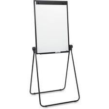 Lorell 2-sided Dry-Erase Easel with Flip-Chart Clip - 36’’ (3 ft) Width x 24’’ (2 Height - Melamine Surface - Black