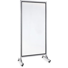 Lorell Double-sided Dry-Erase Easel/Room Divider - 37.5’’ (3.1 ft) Width x 82.5’’ (6.9 Height - White Steel Surface