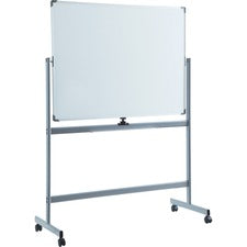 Lorell Double-sided Magnetic Whiteboard Easel - 48’’ (4 ft) Width x 36’’ (3 Height - White Surface - Rectangle - Floor