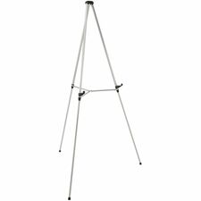 Quartet Lightweight Telescoping Display Easel - 25 lb Load Capacity - 66’’ Height - Aluminum Steel Metal - Silver