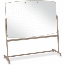 Quartet Large Reversible Total Erase Mobile Easel - 72’’ (6 ft) Width x 48’’ (4 Height - White Surface - Neutral Metal