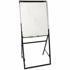 Quartet Futura Easel Whiteboard/Flip Chart - 26’’ (2.2 ft) Width x 35’’ (2.9 Height - White Melamine Surface - Black