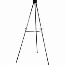 Lorell Telescoping Easel - 34’’ (2.8 ft) Width x 66’’ (5.5 Height - Aluminum Surface - Black Frame - Foldable - 1 Each