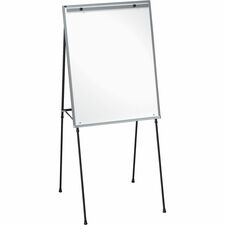 Lorell Magnetic Dry-erase Board Easel - 28’’ (2.3 ft) Width x 34’’ (2.8 Height - Black Frame - Adjustable Leg Non-skid