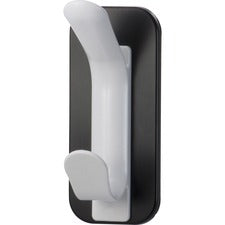 Lorell Magnetic Double Coat Hook - for Clothes - Plastic - White - 1 Each - Hooks & Hangers