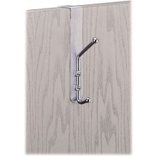 Safco Over-The-Door Coat Hook - 2 Hooks - 10 lb (4.54 kg) Capacity - 8.5’’ Height x 1.5’’ Width - 3’’ Size