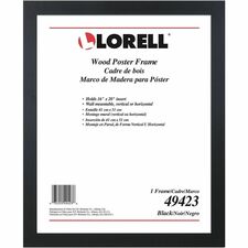 Lorell Poster Frame - 16’’ x 20’’ Size - Vertical Horizontal - Mountable - Wood - Black - 1 Each - Frames & Plaques