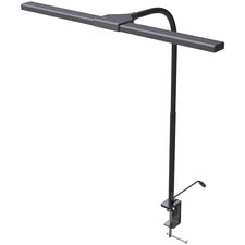 Data Accessories Company Clamp-On LED Desk Lamp - 20’’ Height x 18’’ Width - Bulb - Flexible Neck Gooseneck Dimmable