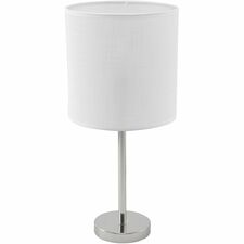 Lorell LED Contemporary Table Lamp - 22’’ Height x 10’’ Width - 10 W Bulb - Brushed Nickel - Desk Mountable - Silver