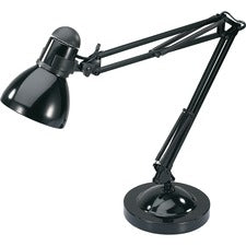 Lorell Architect LED Desk Lamp with Clamp - 10 W Bulb - Mountable - Black - for Table - Lamps & Lighting