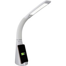 OttLite Purify LED Desk Lamp with Wireless Charging and Sanitizing - 12’’ Height x 5’’ Width - Bulb - USB Flexible Neck