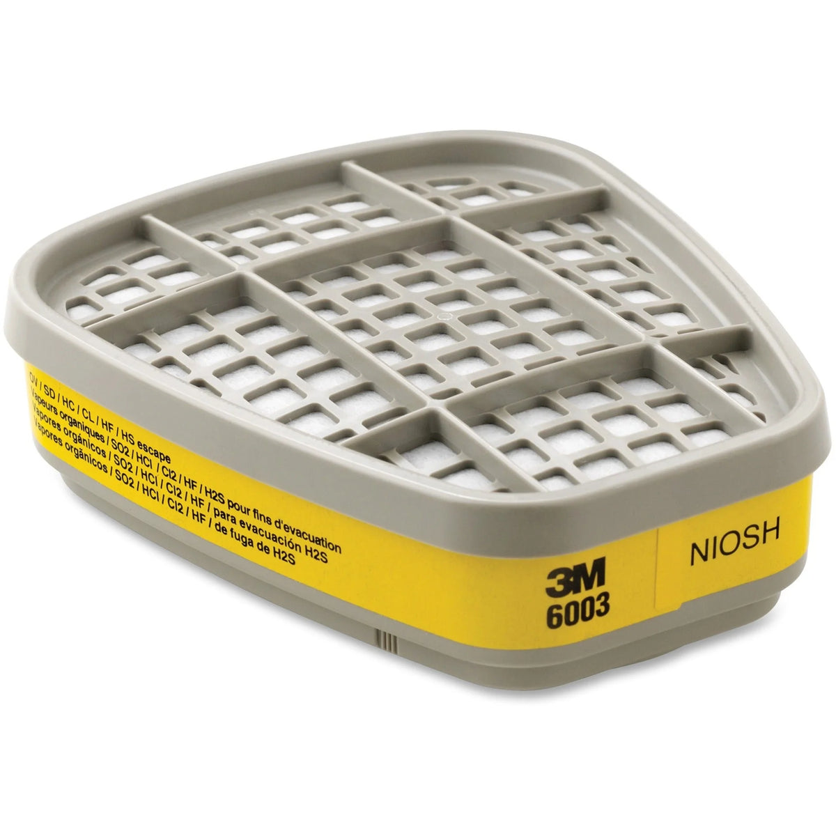 3M 6003 Cartridge: Organic Vapor/Acid Gas - Low Profile Comfortable - Air Respirators & Accessories