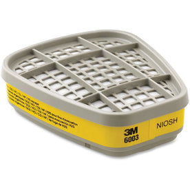 3M 6003 Cartridge: Organic Vapor/Acid Gas - Low Profile Comfortable - Air Respirators & Accessories