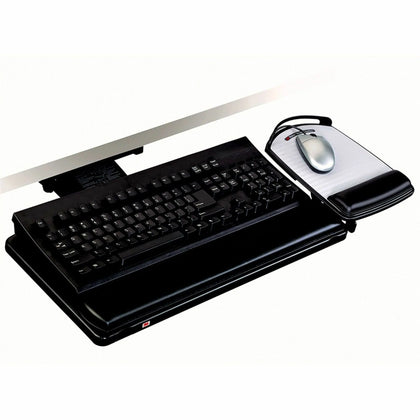 3M Adjustable Keyboard Tray: Ergonomic 19.5’’ x 10.5’’ Platform - Computer / Laptop Accessories