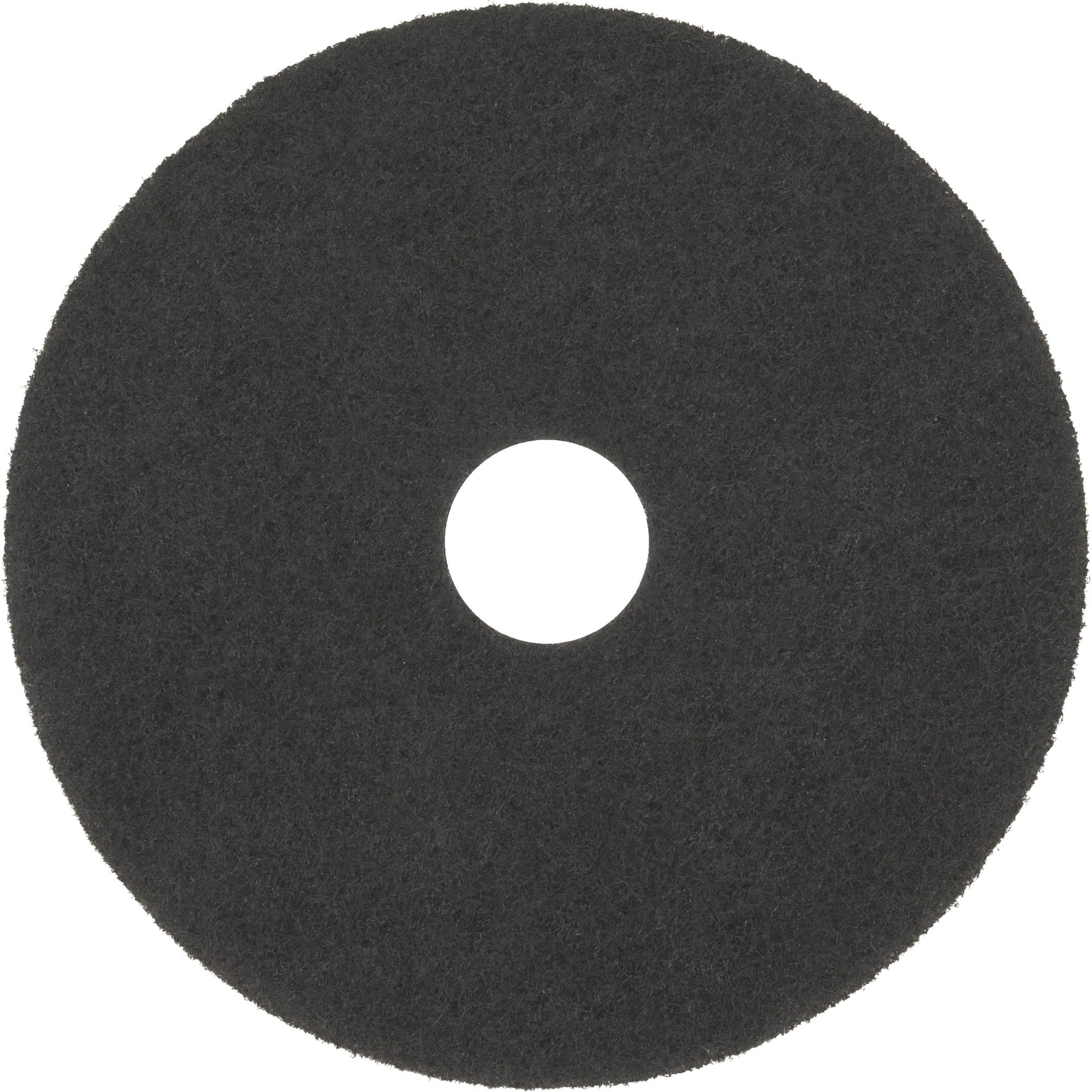 3M Black Stripper Pad 7200 - Round - 10’’ Diameter - Stripping Floor - Concrete Vinyl Composition Tile (VCT) - Machines