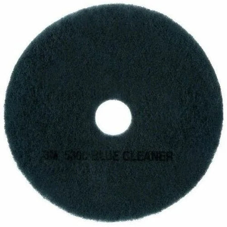 3M Blue Cleaner Pad 5300 - 17’’ Diameter - Scrubbing - Polyester Fiber Nylon - 5 / Carton - Floor Machines & Accessories