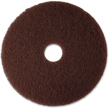 3M Brown Stripper Pad 7100: 20’’ Fiber for Effective Stripping - Floor Machines & Accessories