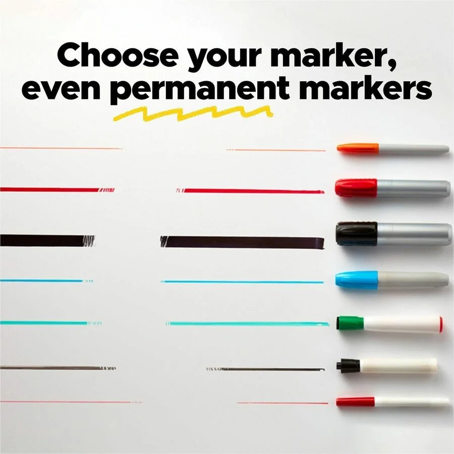 3M Easy Erase Permanent Marker Whiteboard Sheets - Stain-Proof - 2-Pack - Dry Boards