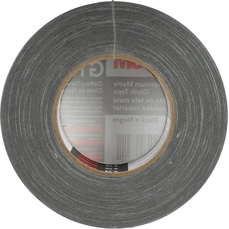 3M Gaffers Cloth Tape - 54.60 yd Length x 1.90’’ Width 11 mil Thickness - Black - Vinyl - 1 Roll - General