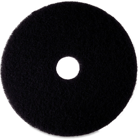 3M High Productivity Pad - 17’’ Diameter - Fiber - Black - 5 / Carton - Floor Machines & Accessories