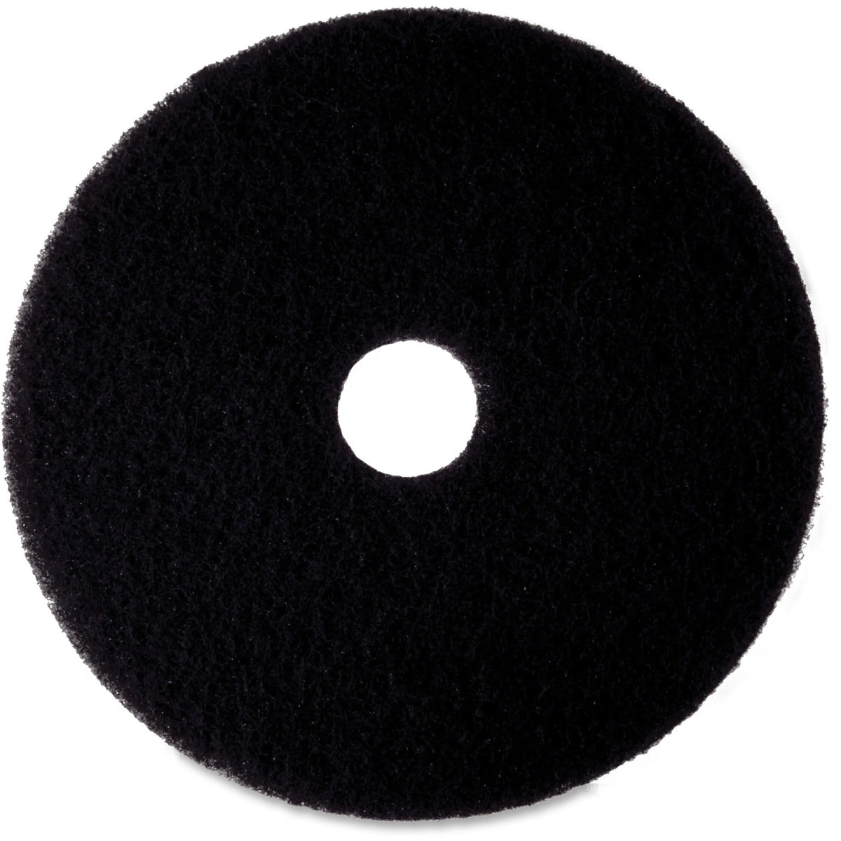 3M High Productivity Pad - 17’’ Diameter - Fiber - Black - 5 / Carton - Floor Machines & Accessories
