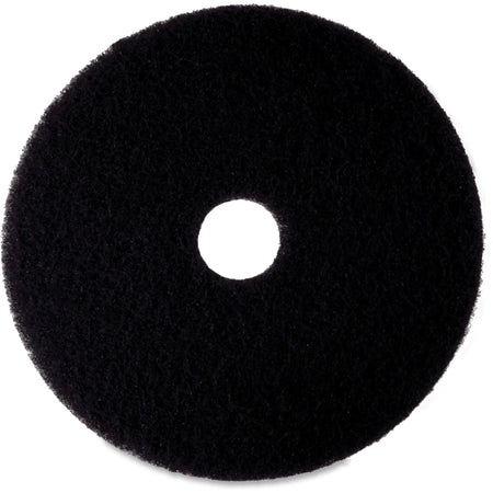 3M High Productivity Pad - 17’’ Diameter - Fiber - Black - 5 / Carton - Floor Machines & Accessories