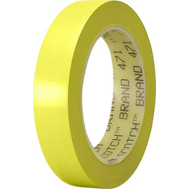 3M Marking Tape: 36 yd x 1’’ Yellow Vinyl - Solvent Resistant - Multi-Use Tape - General Purpose/Office