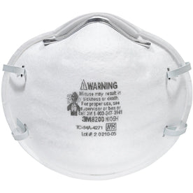 3M N95 Particulate Respirator 8200 Mask - Allergen & Dust Protection - box of 20 - Masks