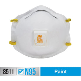3M N95 Particulate Respirator - White - Exhalation Valve - 10/Box - Masks