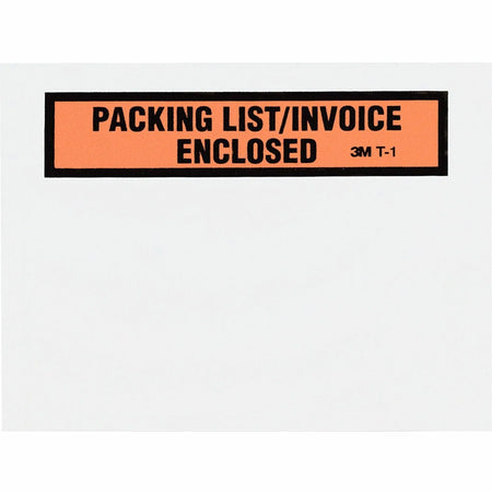 3M Packing List Envelopes: Self-sealing Clear Polyethylene - 1000/Box - Slip Forms/Envelopes