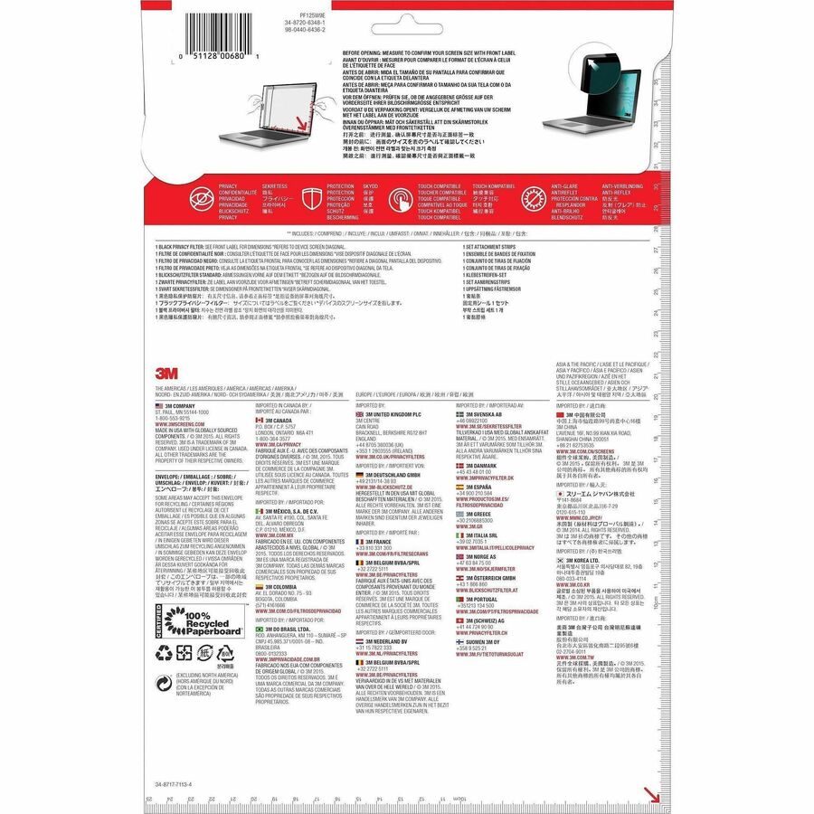 3M Privacy Filter Black, Matte - Rear